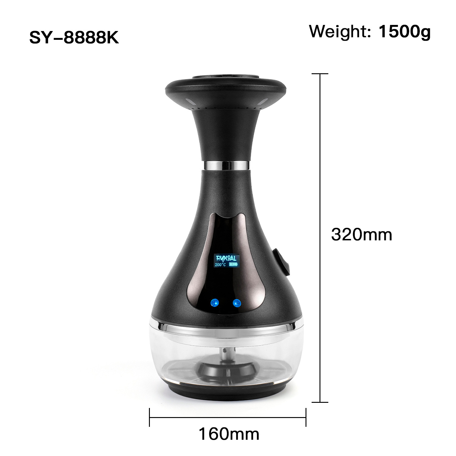 Intelligent Electronic Hookah SMOKODE Arabic Hookah Charging LED Display - Image 2