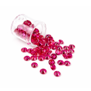 2.5mm Ruby Diamond Faceted Cut for Ball Vape 300pcsPack